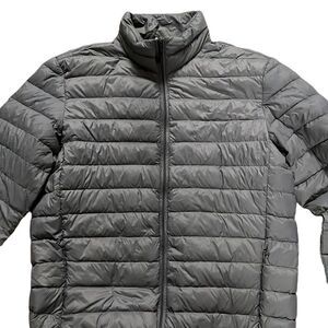 Baleno ~ Ultra Light Down Jacket ~ size XL ~ gray exterior, navy interior